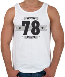 printfashion b-day-78-dark-lightgrey - Férfi atléta - Fehér (516315)
