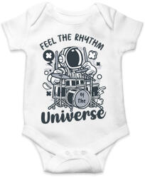 printfashion Feel the rhythm - Dobolós - Baba Body - Fehér (6989305)