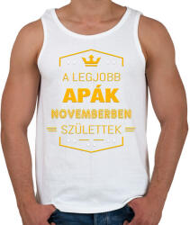 printfashion A legjobb apák november - Férfi atléta - Fehér (2808305)