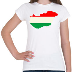 printfashion Magyar térkép - Női póló - Fehér (16188102)