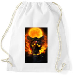 printfashion Lángoló oroszlán - Sportzsák, Tornazsák - Fehér (16208539)