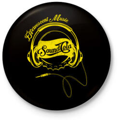 printfashion Sound Cola - Kitűző, hűtőmágnes - Fekete (3091686)