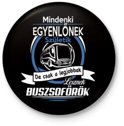 printfashion Buszsofőr - Kitűző, hűtőmágnes - Fekete (3095277)