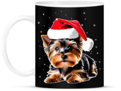 printfashion Yorkie kutyus a hóban - Bögre - Fekete (15214785)