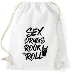 printfashion Sex, Drugs, Rock 'n Roll - Sportzsák, Tornazsák - Fehér (4320790)
