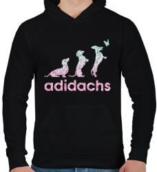 printfashion Adidachs #3 - Férfi kapucnis pulóver - Fekete (14617272)