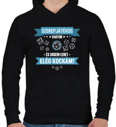 printfashion Sosem lehet elég kockám - Férfi kapucnis pulóver - Fekete (2680566)