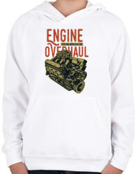 printfashion Nagyszervíz - Gyerek kapucnis pulóver - Fehér (129696)