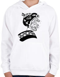 printfashion Illúzió - Gyerek kapucnis pulóver - Fehér (13471545)