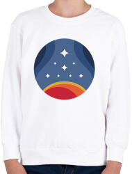 printfashion Constellation Starfield - Gyerek pulóver - Fehér (14219170)