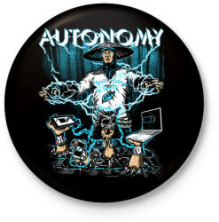 printfashion Rajtaütés - Kitűző, hűtőmágnes - Fekete (3091020)