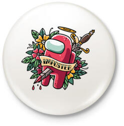 printfashion Karácsonyi impostor - among us meme - Kitűző, hűtőmágnes - Fehér (5557723)