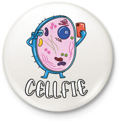 printfashion Cellfie - Kitűző, hűtőmágnes - Fehér (11944161)