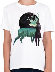 printfashion Let the universe love you - Gyerek póló - Fehér (226630)