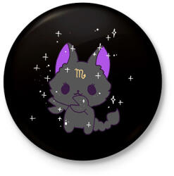 printfashion horoszkóp-SKORPIÓ - Kitűző, hűtőmágnes - Fekete (12709774)