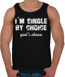 printfashion I'm single by choice - white - Férfi atléta - Fekete (7284827)