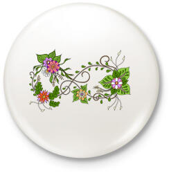 printfashion Örökké virágokkal, színes - Kitűző, hűtőmágnes - Fehér (10440606)