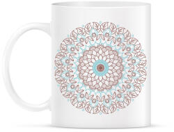 printfashion Barna -kék mandala - Bögre - Fehér (4078134)