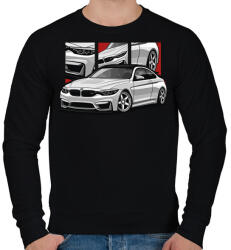 printfashion BMW illusztráció - Férfi pulóver - Fekete (14783484)