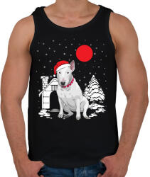 printfashion Bullterrier karácsony - Férfi atléta - Fekete (1114858)