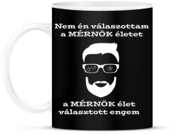 printfashion fehér mérnök választott - Bögre - Fekete (1803008)