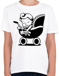 printfashion Retro baby - Gyerek póló - Fehér (5198974)