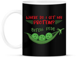 printfashion Bitch, peas - Bögre - Fekete (8152526)
