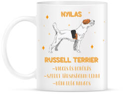 printfashion Nyilas - Russell terrier - Bögre - Fehér (13348600)
