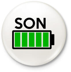 printfashion SON - Kitűző, hűtőmágnes - Fehér (3075133)