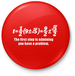 printfashion Math - Kitűző, hűtőmágnes - Piros (3106115)