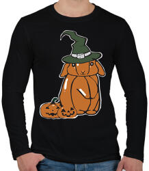 printfashion sütőtök nyuszi - Férfi hosszú ujjú póló - Fekete (14536575)