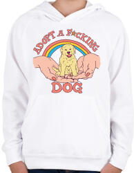 printfashion Adopt a dog - Gyerek kapucnis pulóver - Fehér (13562781)
