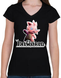 printfashion Cattiva - palworld - Női V-nyakú póló - Fekete (15737071)