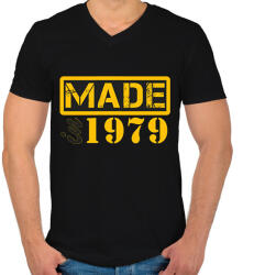 printfashion 1979 - Férfi V-nyakú póló - Fekete (12797912)