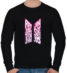 printfashion Bts logo - Férfi pulóver - Fekete (1641984)