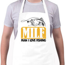 printfashion MILF horgász - Kötény - Fehér (4905961)