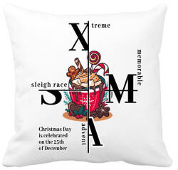 printfashion X-mas hot chocolate - Párnahuzat, Díszpárnahuzat - Fehér (14914158)