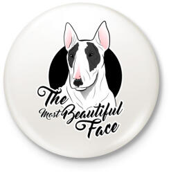 printfashion The most beautiful face - Kitűző, hűtőmágnes - Fehér (3075375)