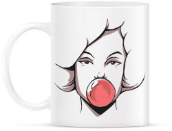 printfashion Rágós csaj - Bögre - Fehér (6385630)