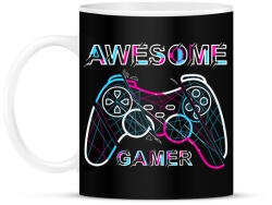 printfashion awesome gamer - Bögre - Fekete (13703541)