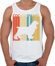 printfashion Cocker Spaniel - Férfi atléta - Fehér (1832573)