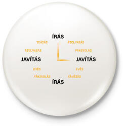 printfashion Az író órája - Kitűző, hűtőmágnes - Fehér (10440610)