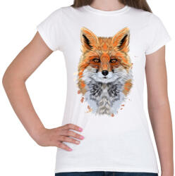 printfashion róka - Női póló - Fehér (14693586)