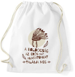 printfashion A boldogság - indián közmondás - Sportzsák, Tornazsák - Fehér (7602257)