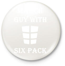 printfashion Márciusban született kockás hasú - Kitűző, hűtőmágnes - Fehér (3079614)