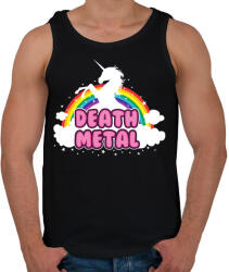 printfashion Death Metal unikornis - Férfi atléta - Fekete (836514)
