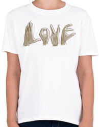 printfashion Love - Gyerek póló - Fehér (1737906)