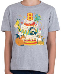 printfashion 8 éves - Gyerek póló - Sport szürke (13275866)