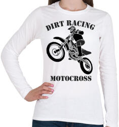 printfashion MOTOCROSS - Női hosszú ujjú póló - Fehér (4988985)