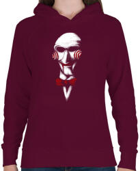 printfashion Játsszunk! - Női kapucnis pulóver - Bordó (77559)